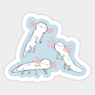 Three Little Axolotls Sticker